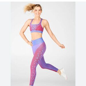 Fabletics Vibrant Pink and Purple Sports Bra